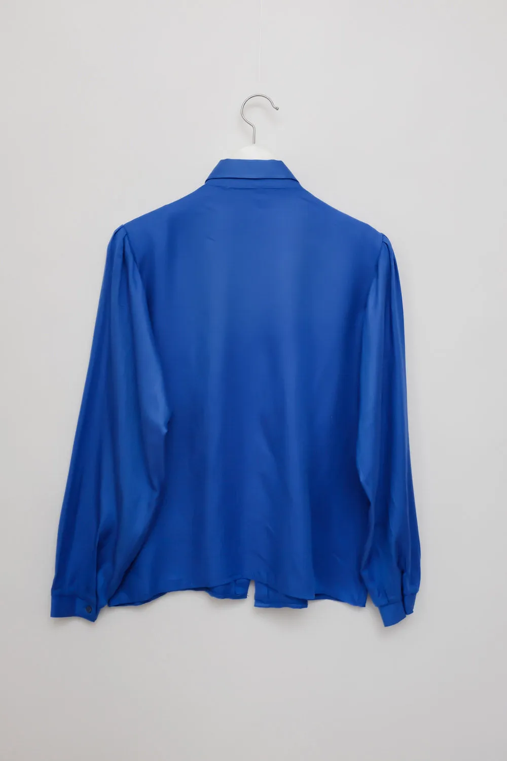 0049_VINTAGE BLUE PLEATED BLOUSE