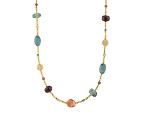 16" Gold Glass Necklace