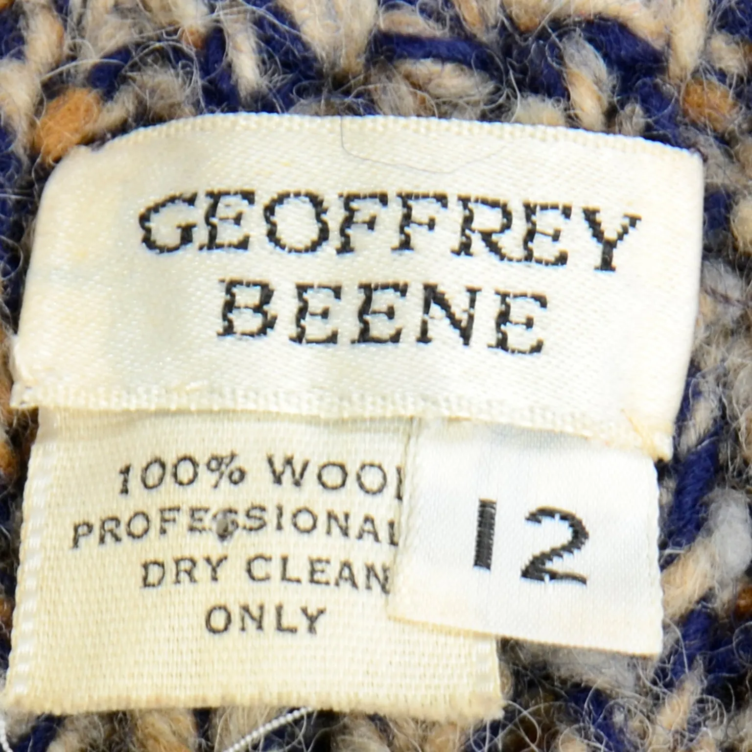 1970s Geoffrey Beene Wool Knit Sleeveless Sweater Vest w/ Belt