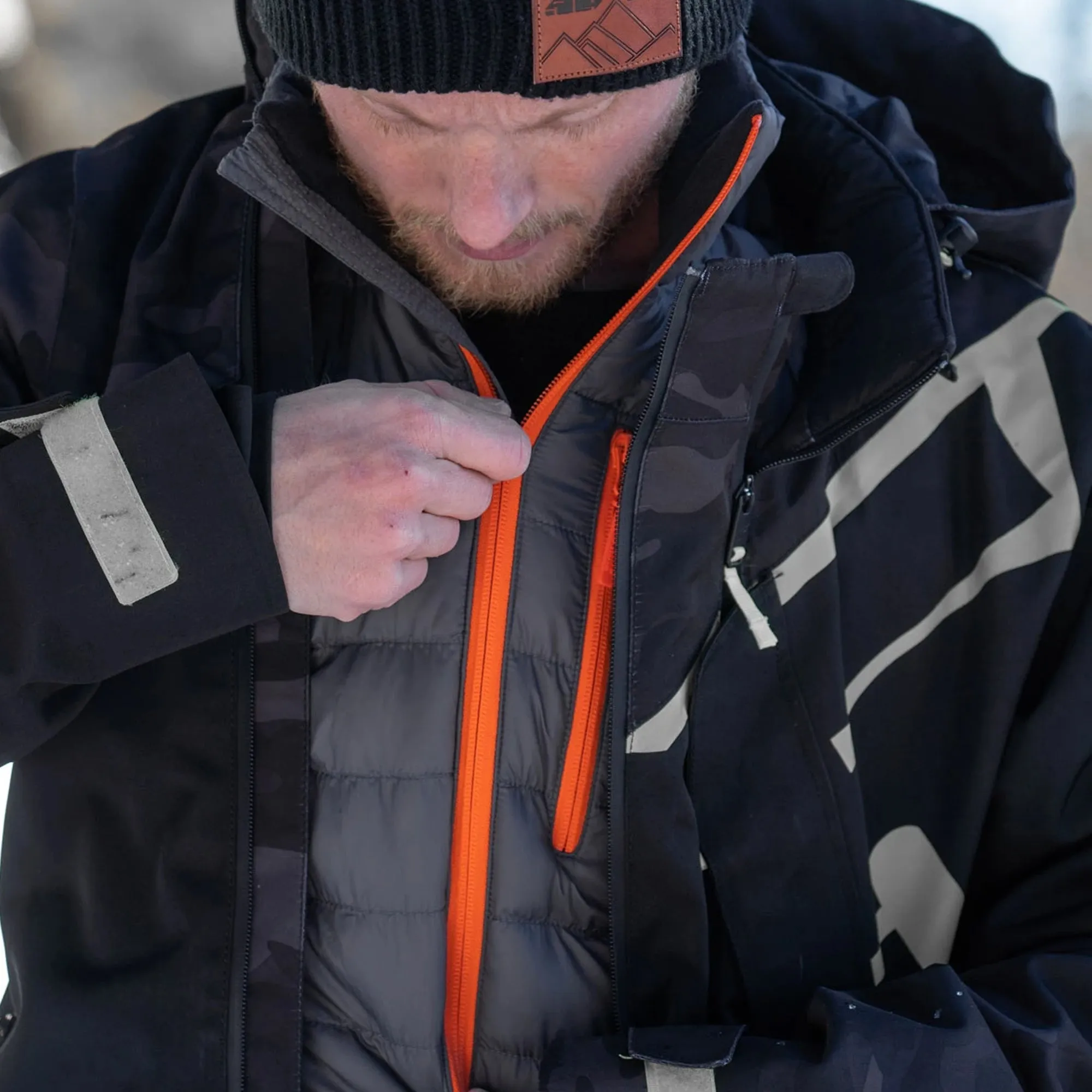 509 Syn Loft Hybrid Snowmobile Vest Dark Ops/Orange Black