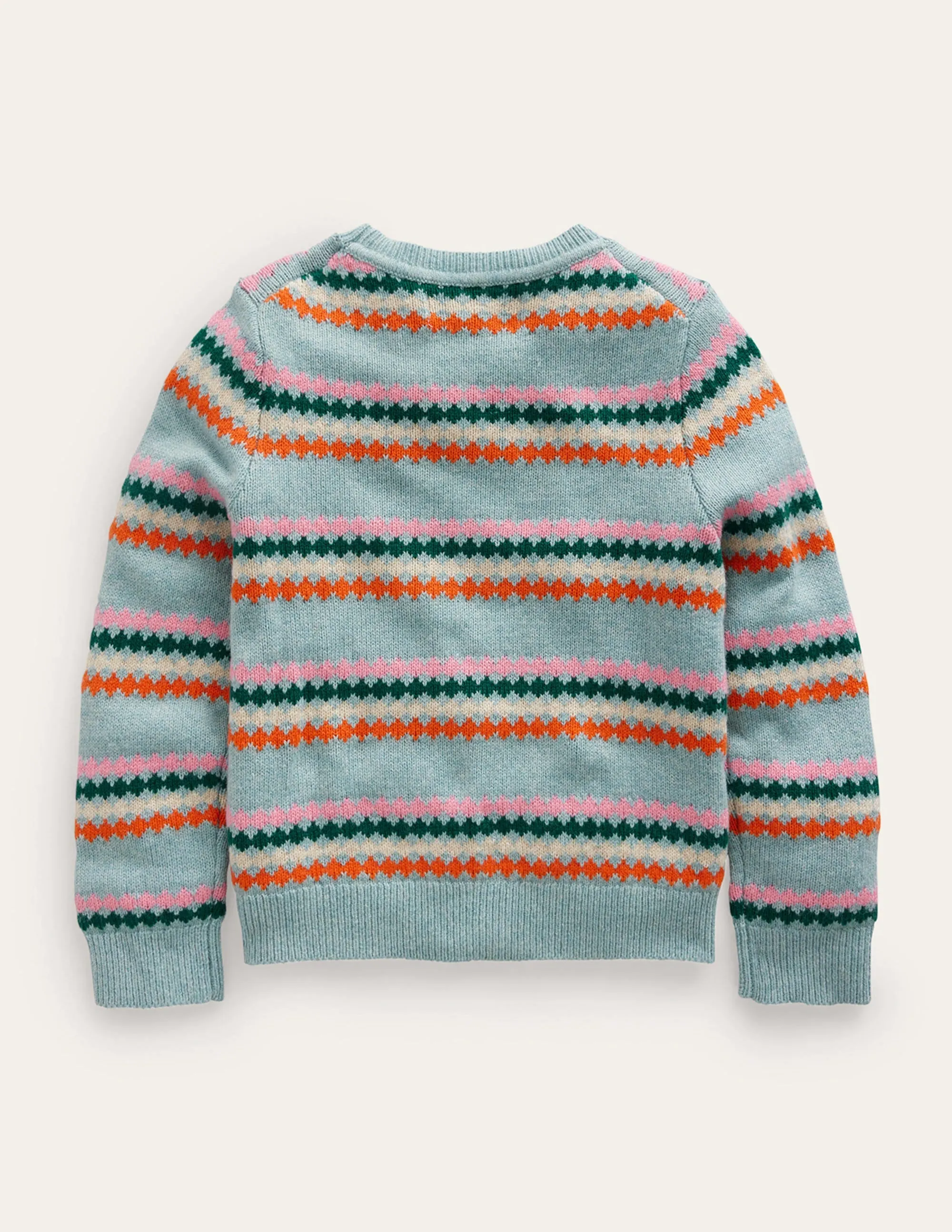 All Over Fair Isle Jumper-Dusk Blue Stripe