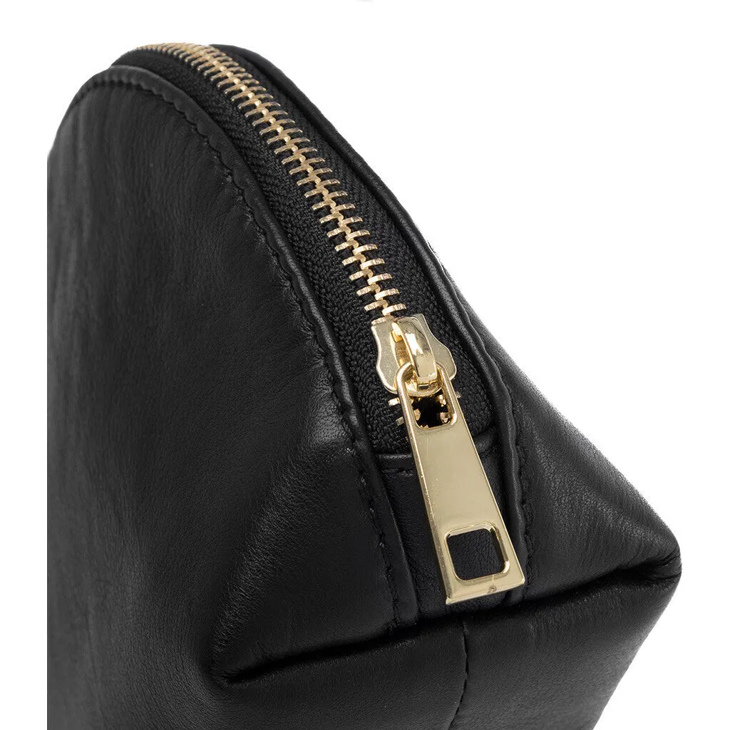 Beautiful cosmetic bag in soft leather quality / 15916 - Black (Nero)