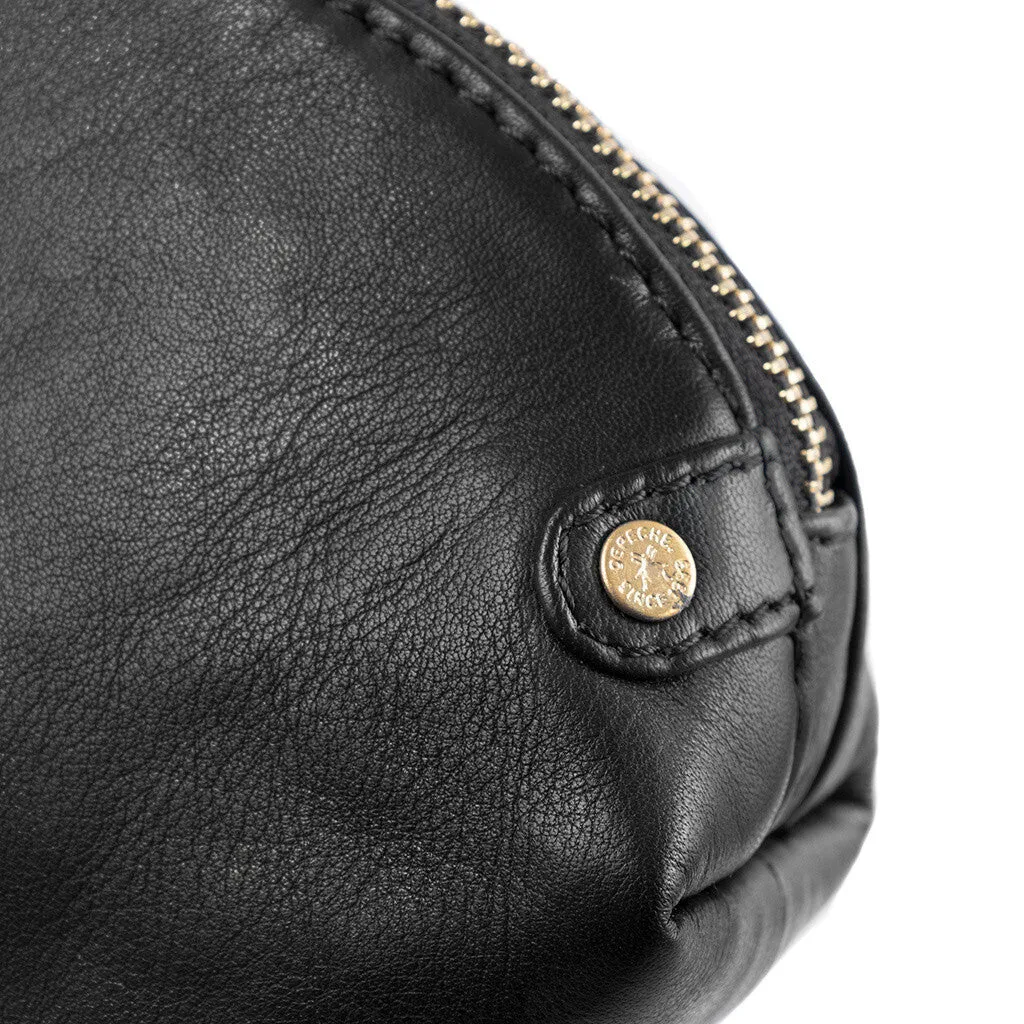 Beautiful cosmetic bag in soft leather quality / 15916 - Black (Nero)