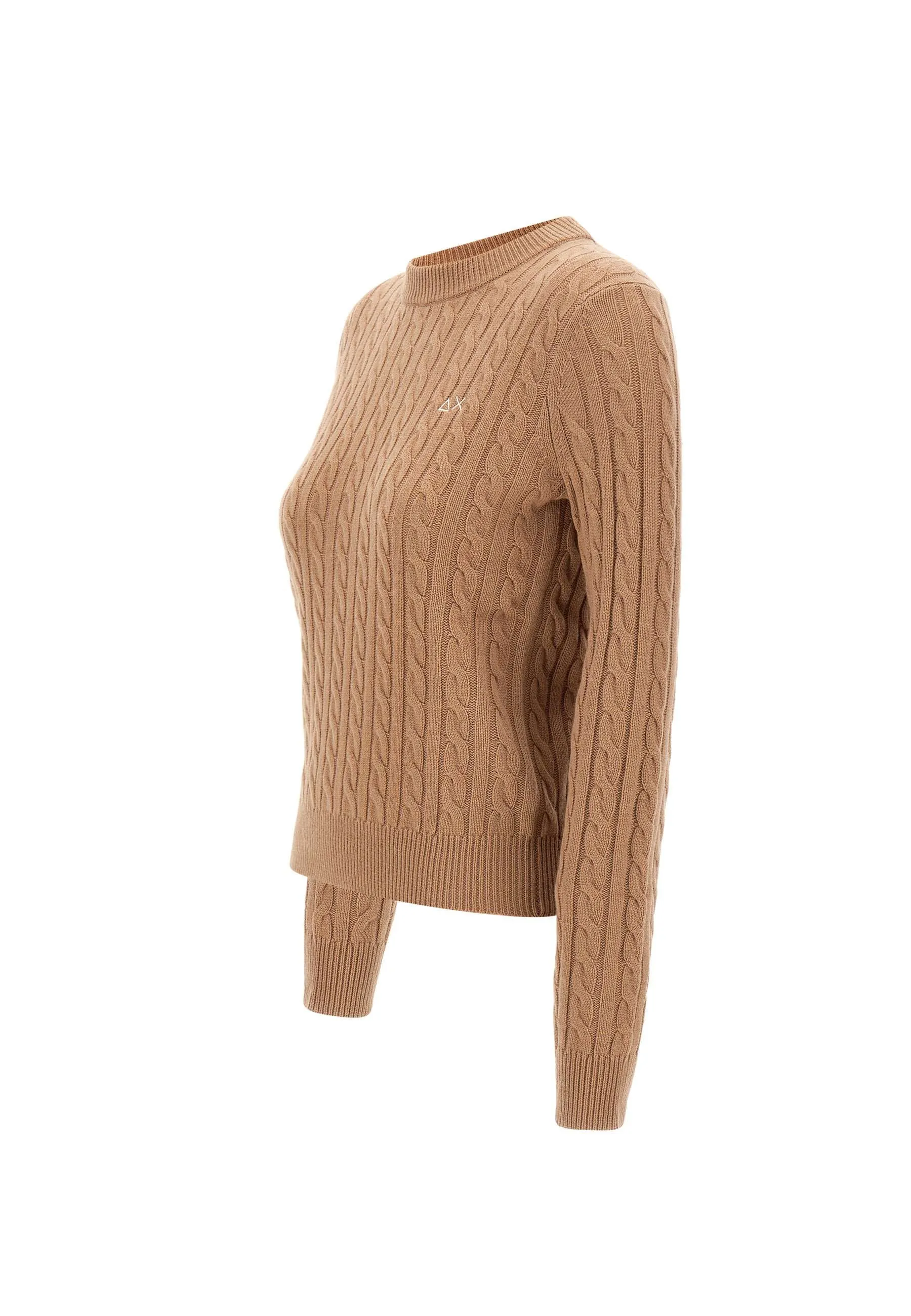 Beige Cable Knit Sweater for Women