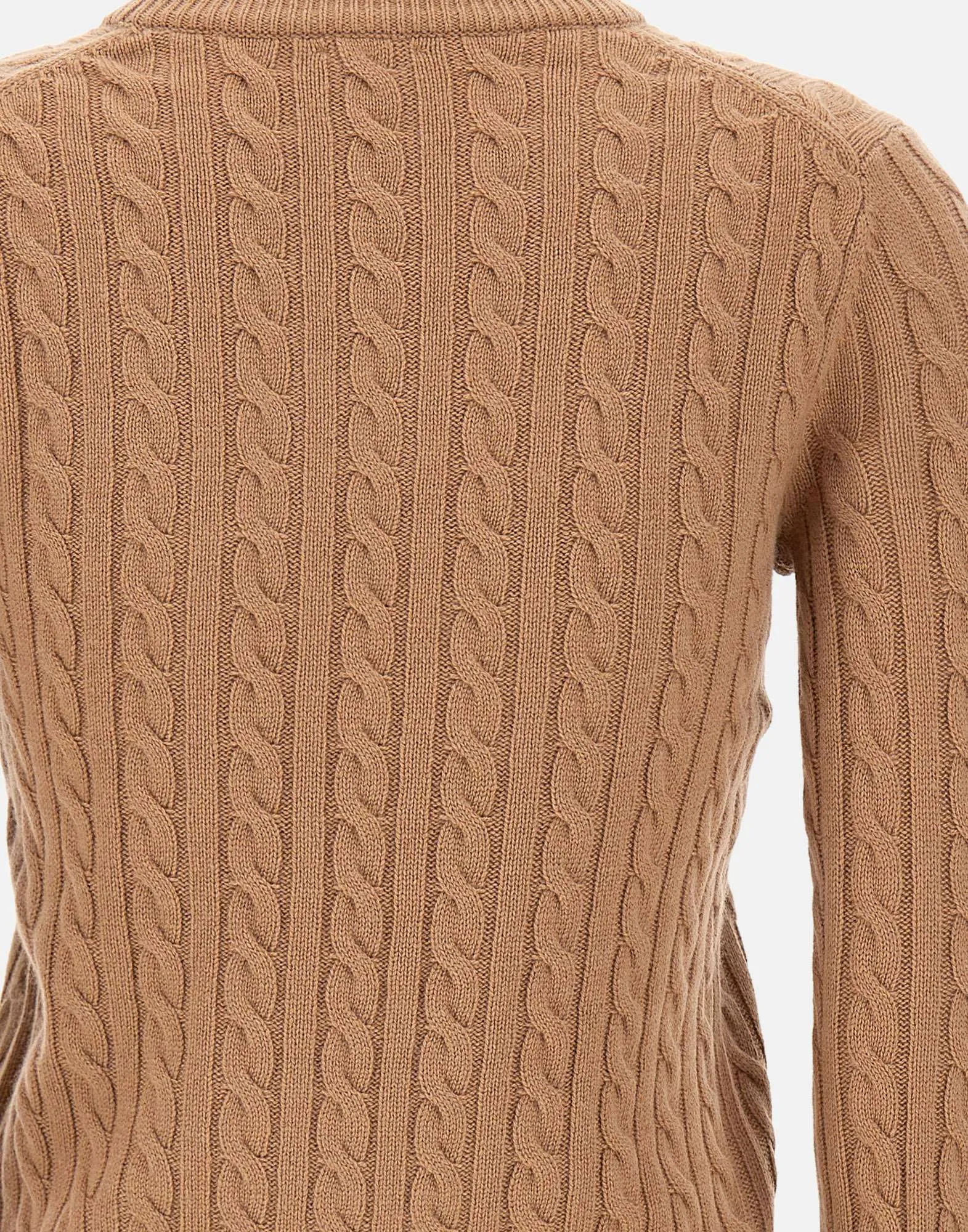 Beige Cable Knit Sweater for Women