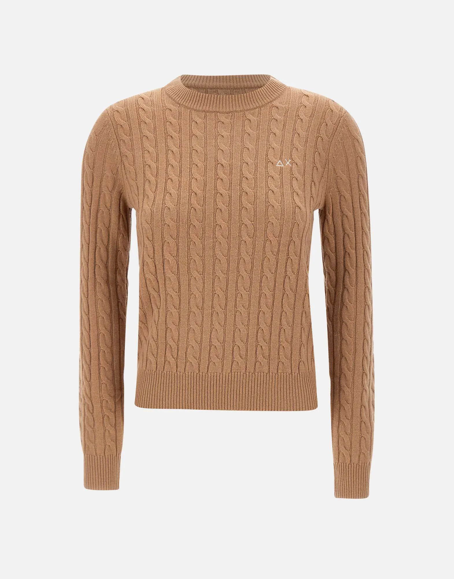 Beige Cable Knit Sweater for Women