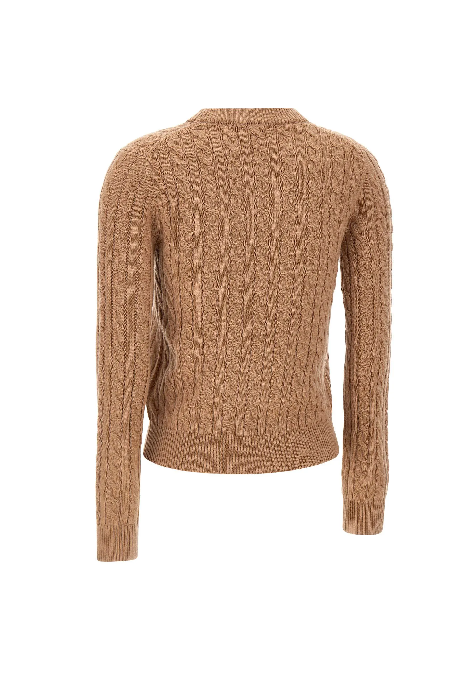 Beige Cable Knit Sweater for Women