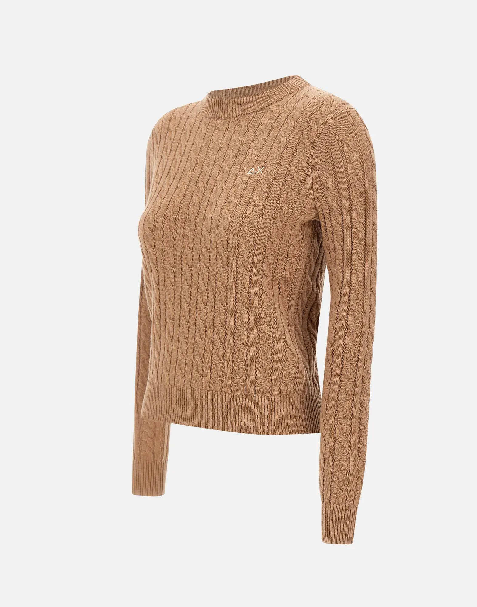 Beige Cable Knit Sweater for Women