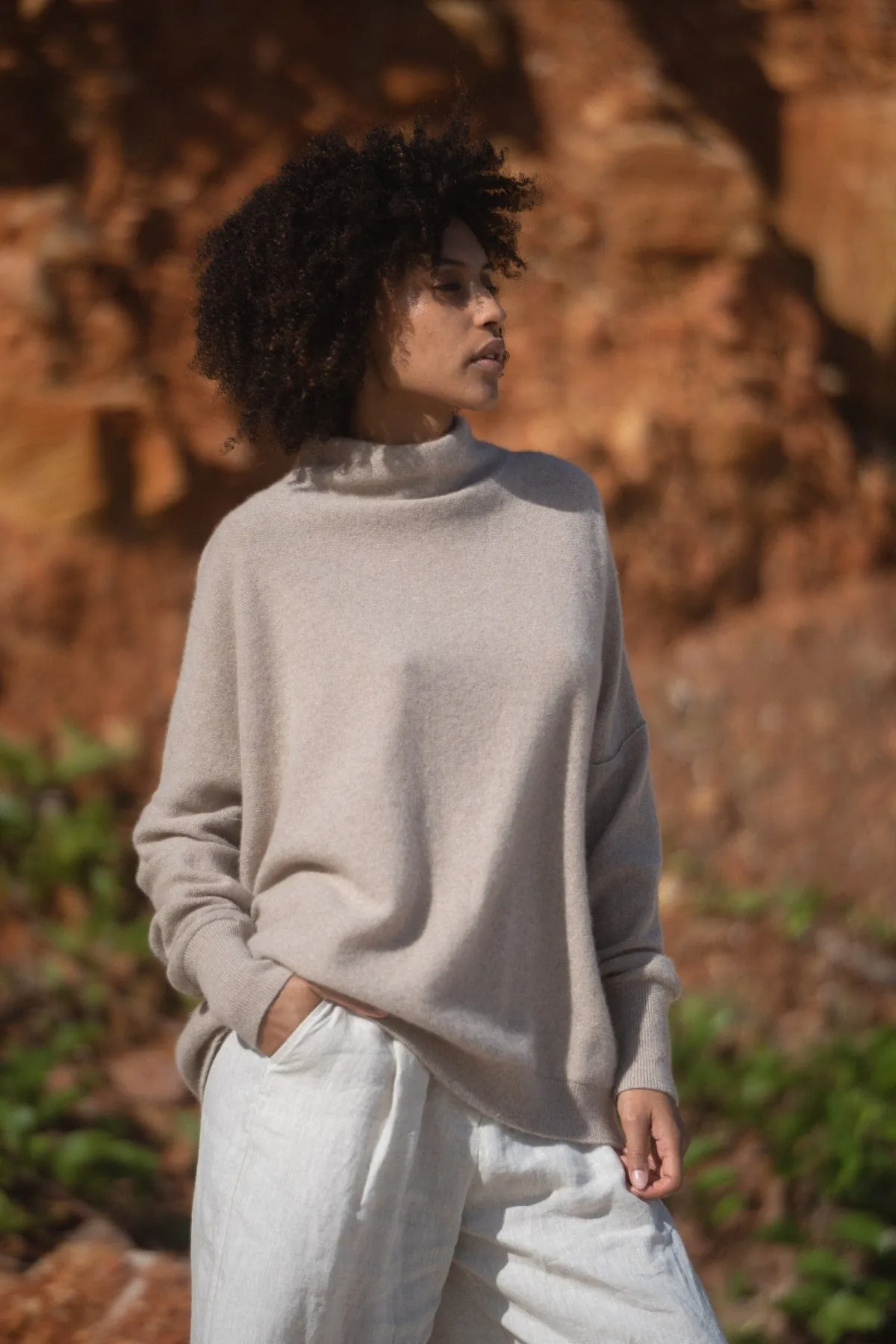 CALA OATMEAL CASHMERE TUNIC