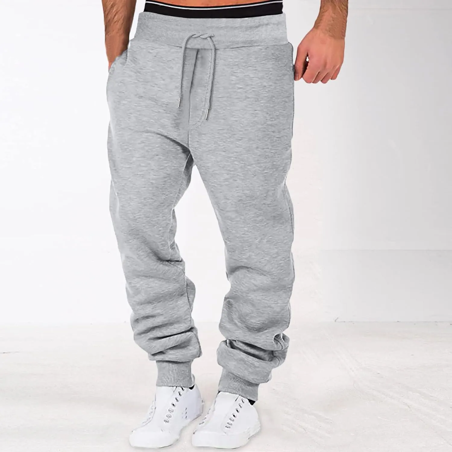 Cargo Sweatpants for Men Big and Tall Sport Pants Drawstring Sports Trousers for Men Mens Cargo Sweatpants Drawstring