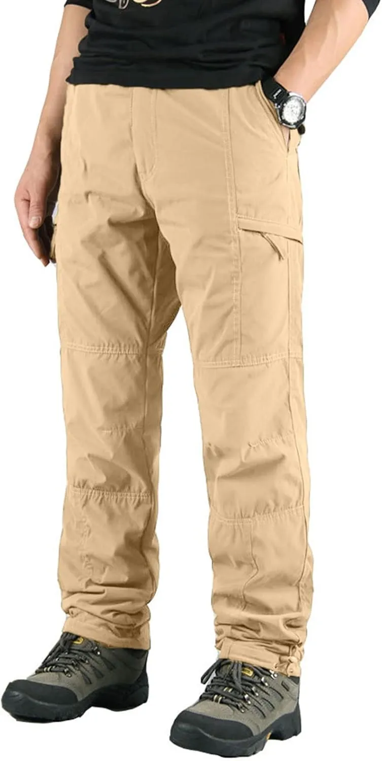 Cargo Trousers for Men with Pockets Mens Cargo Pants Casual Drawstring Athletic Jogger Sports Outdoor Trousers Mens