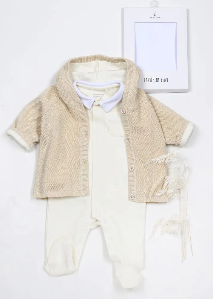 Carrement Beau Cotton Romper Soft Yellow