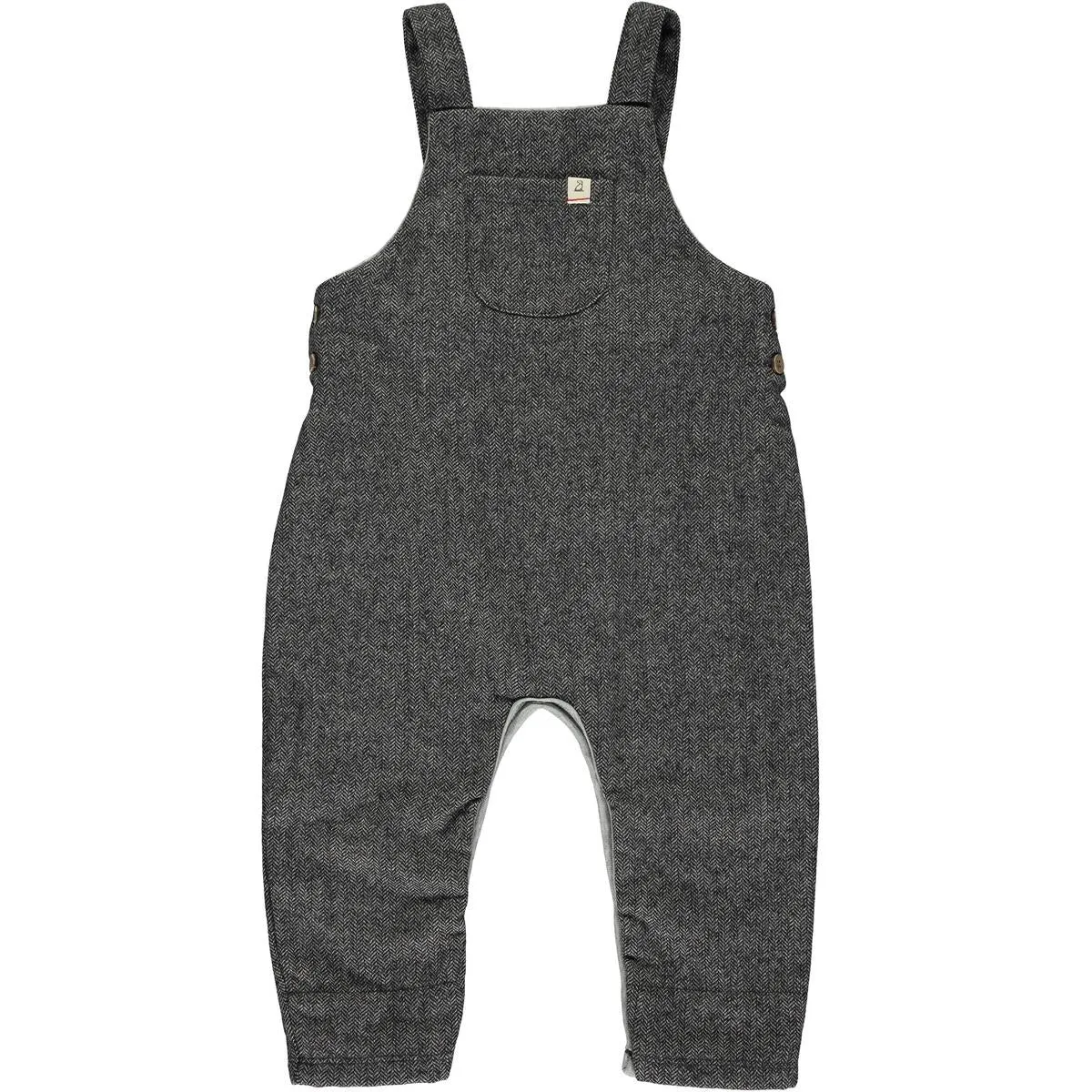Charcoal Woven Tweed Gleason Overalls