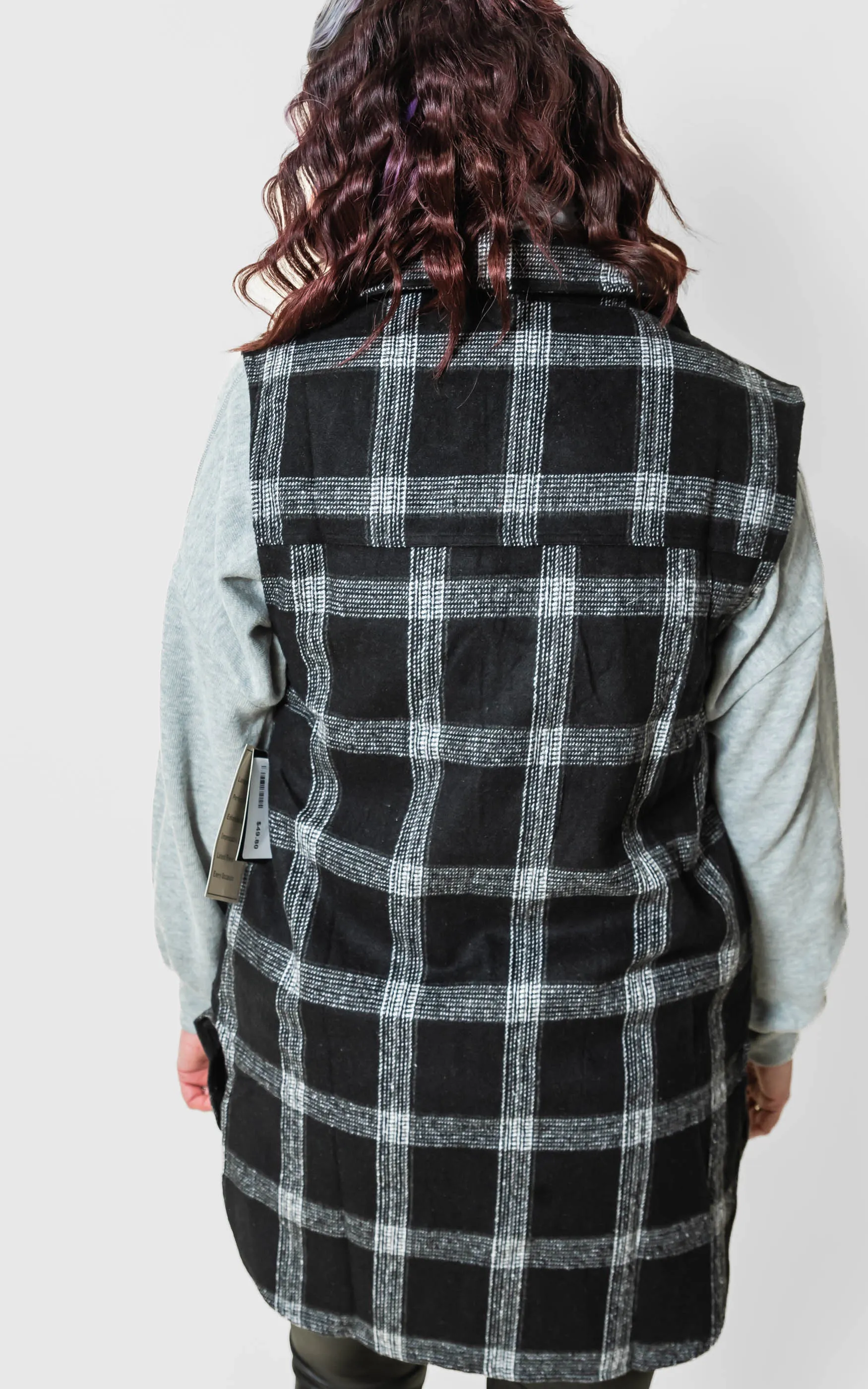 Check Vest with Patch Pockets