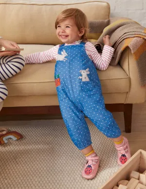 Cord Dungaree Set-Elizabethan Blue Bunnies