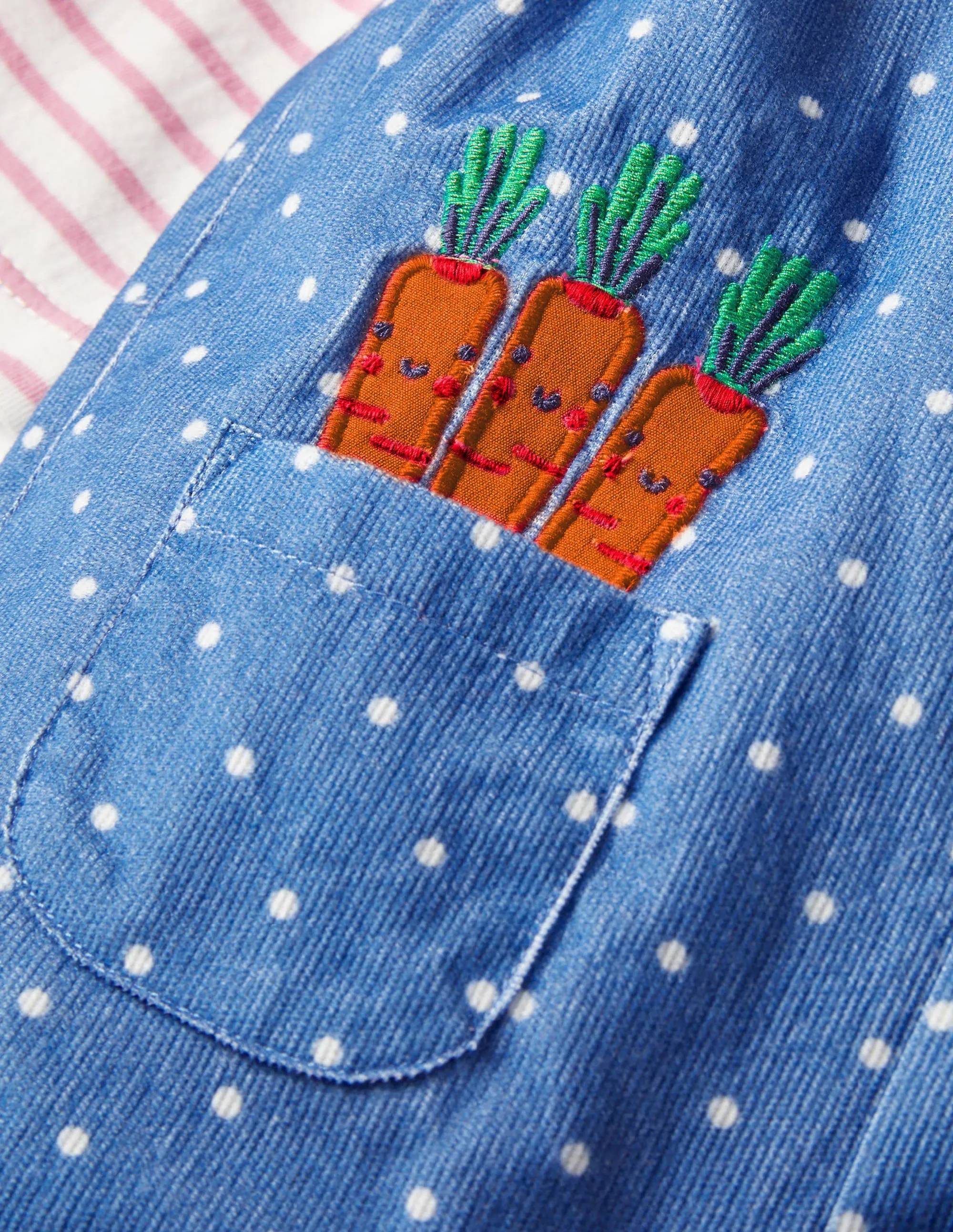 Cord Dungaree Set-Elizabethan Blue Bunnies