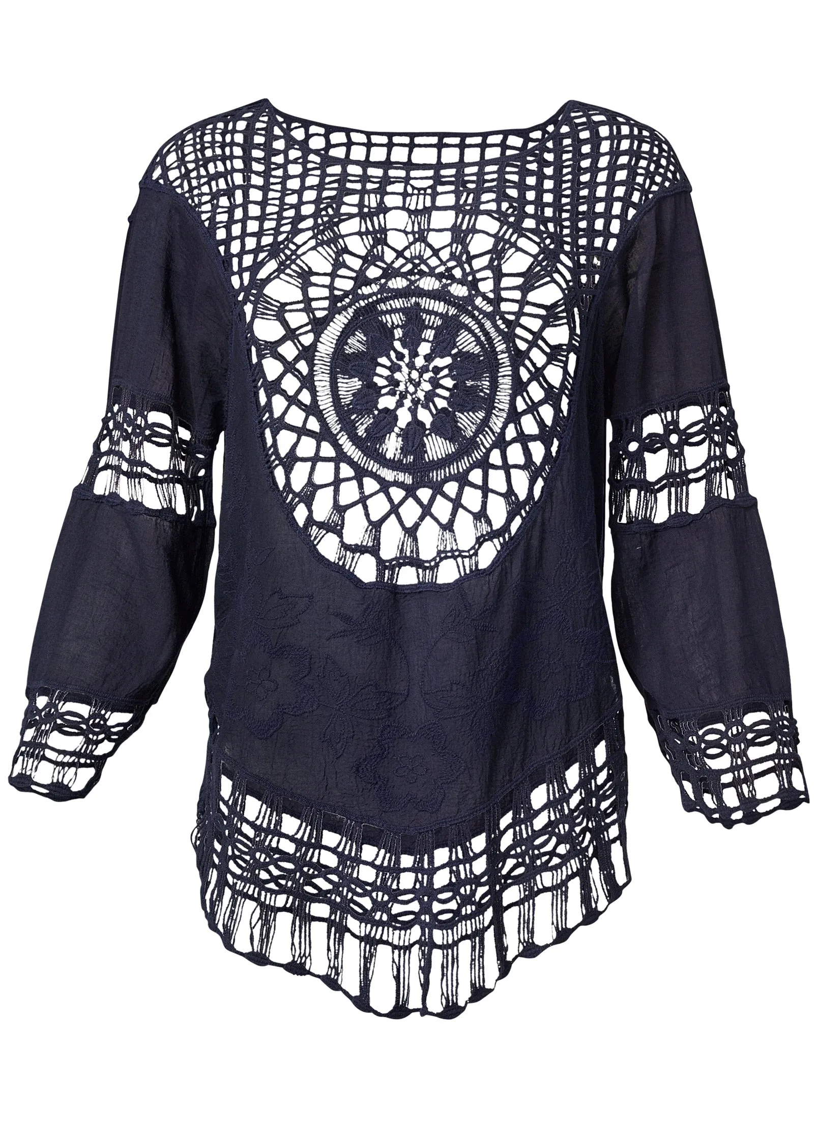 Crochet Top - Navy