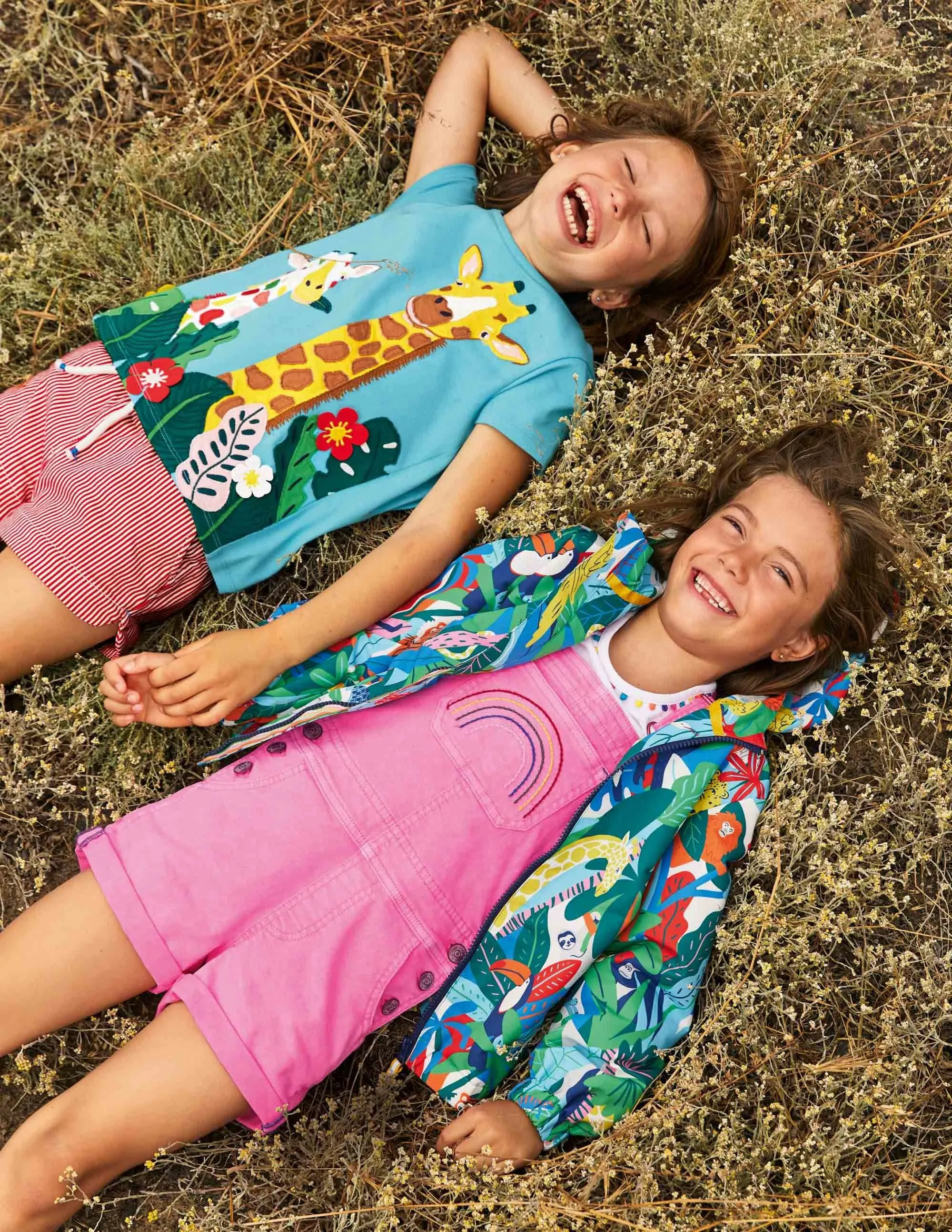 Fun Short Dungarees-Festival Pink