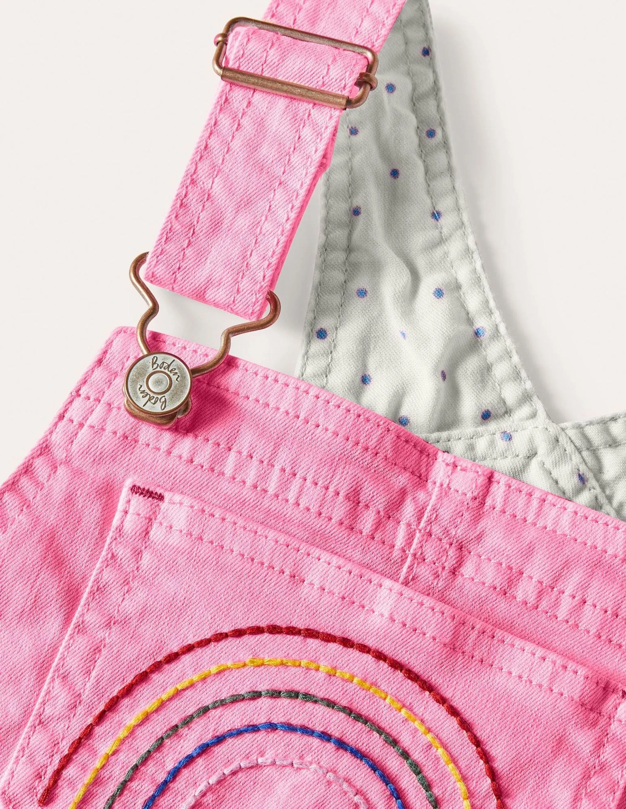 Fun Short Dungarees-Festival Pink