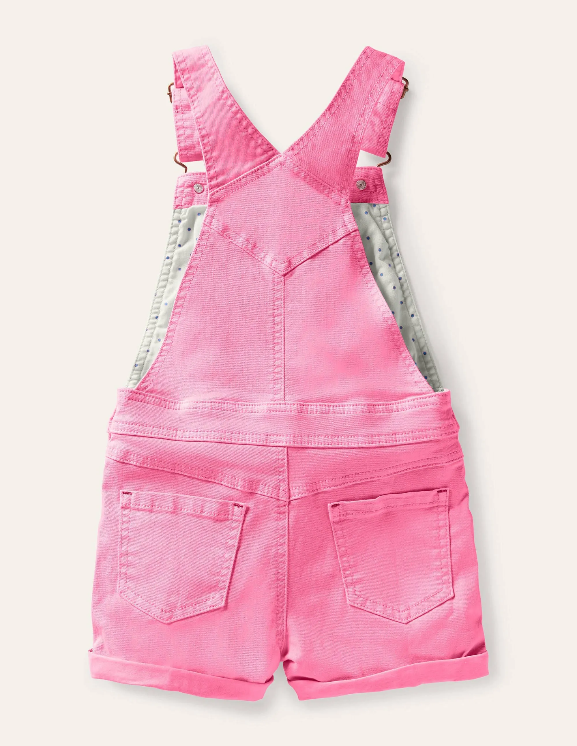 Fun Short Dungarees-Festival Pink