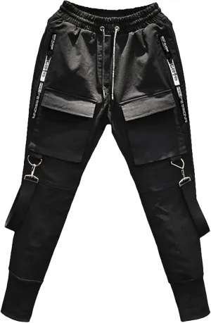 GIERIDUC Men's Techwear Pants Mens Trousers Casual Pants Expandable Waist Corduroy Regular Fit Pants Lightweight Joggers Men