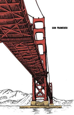 GOLDEN GATE BRIDGE ILLUSTRATION