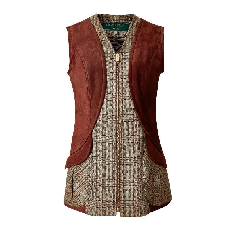 Holland Cooper Tweed Field Vest - Bourbon Tweed