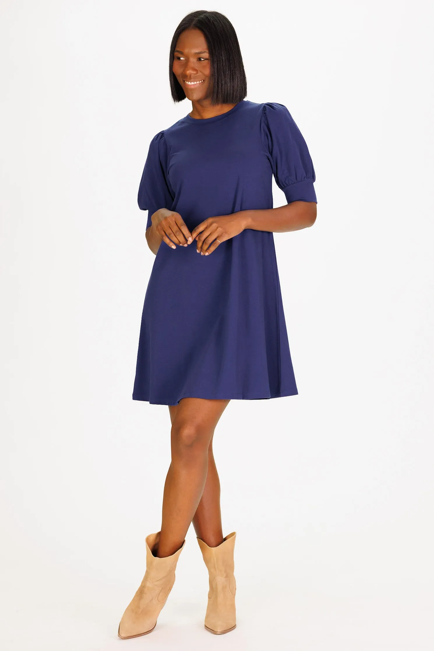 Jennifer Dress in Royal Navy