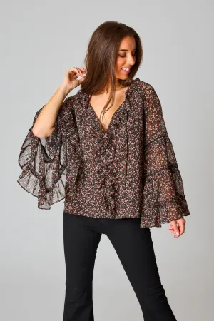 Mason Long Sleeve Ruffle Blouse - Te Amo