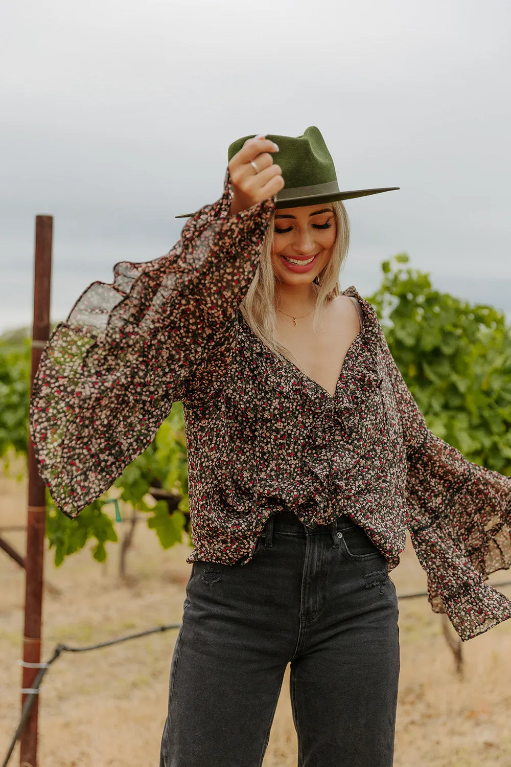 Mason Long Sleeve Ruffle Blouse - Te Amo