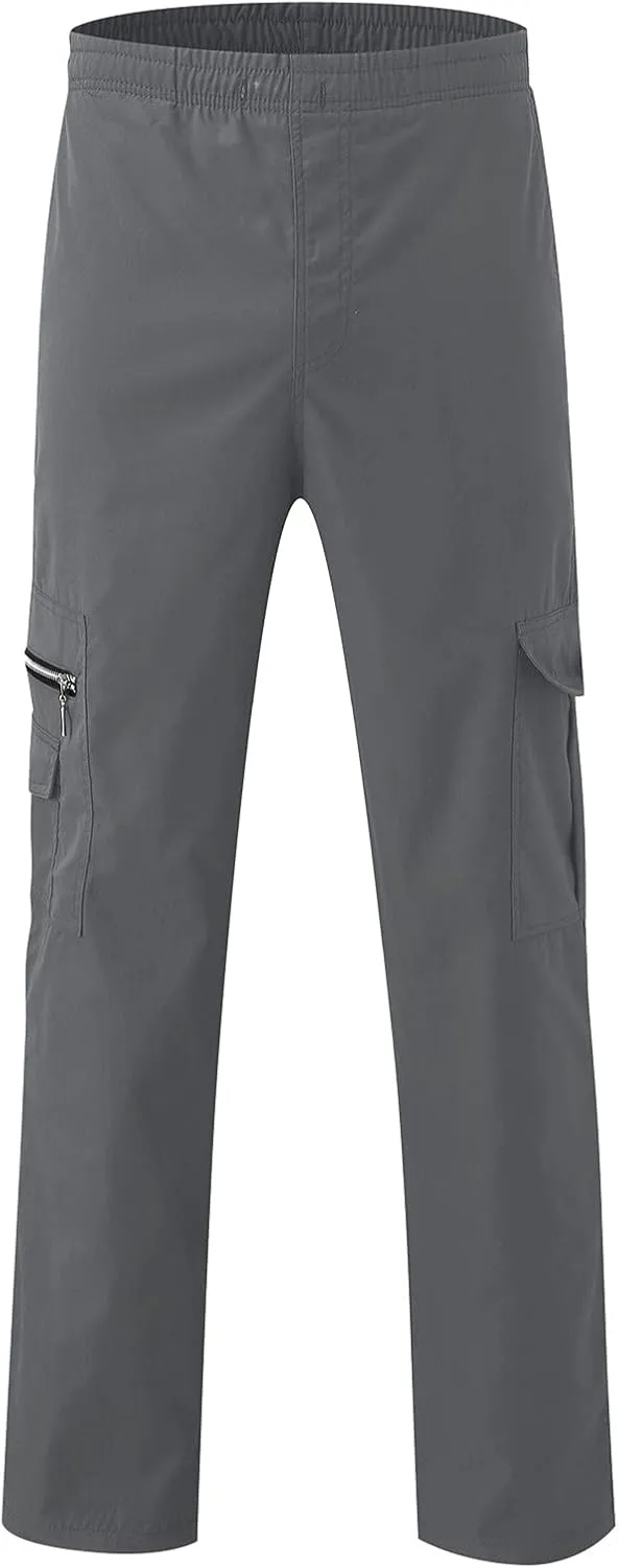 Mens Workout Cargo Sweatpants Tactical Pant Rip-Stop Hiking Pants Men Trouser Drawstring Work Joggers Men's Sweatpant