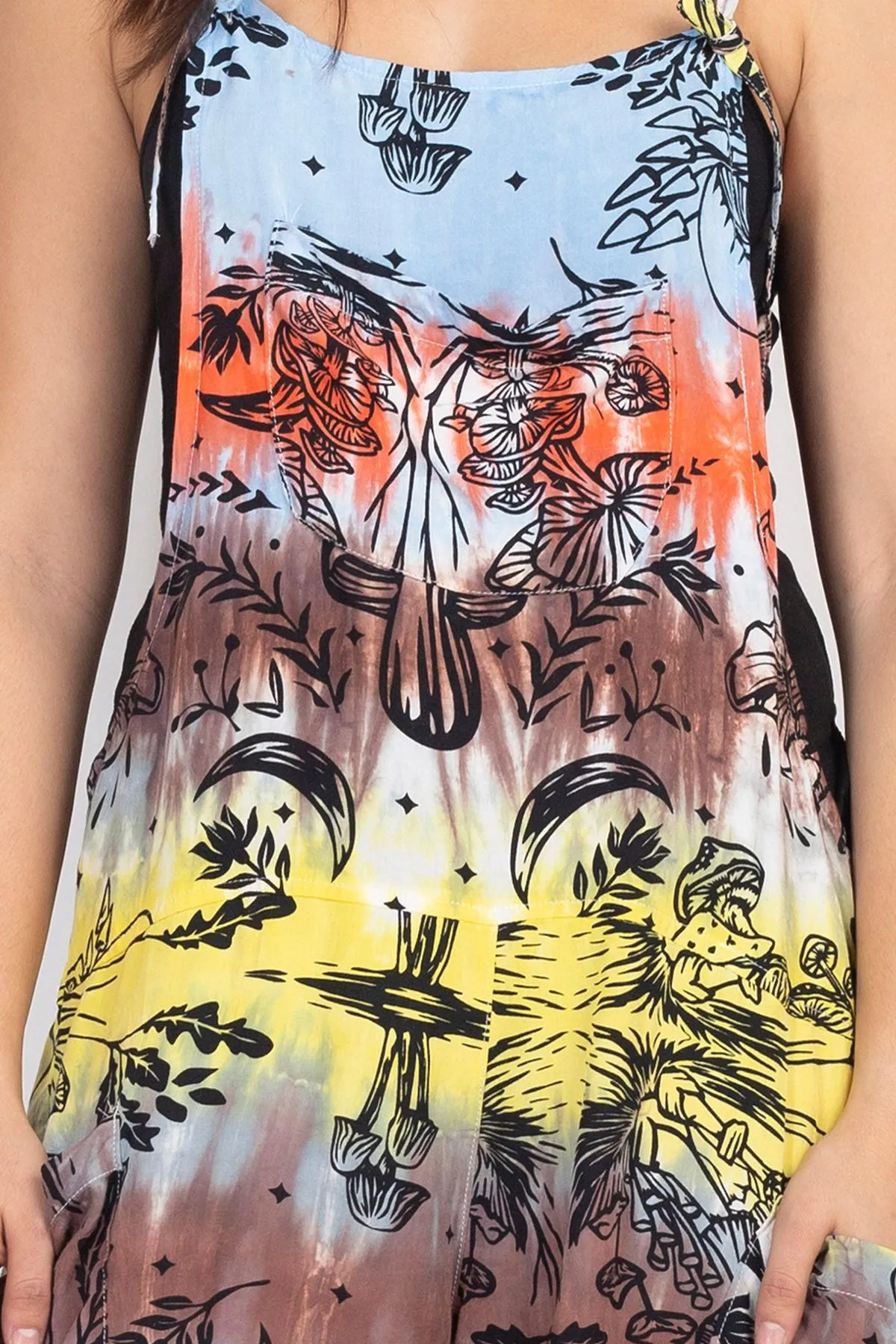 Mushroom Flowy Shortalls