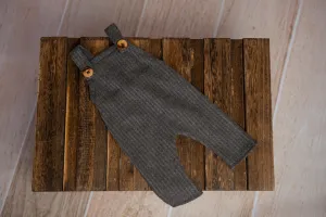 Overall with Buttons - Perforated - Twotone Charcoal