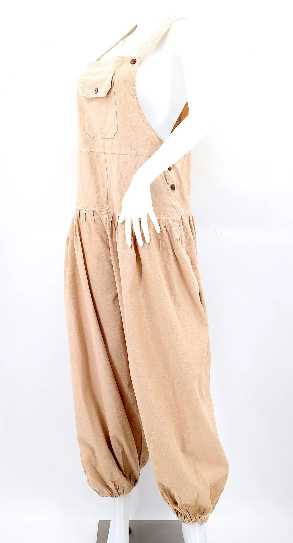 Overalls - Cotton Balloon Leg - Beige