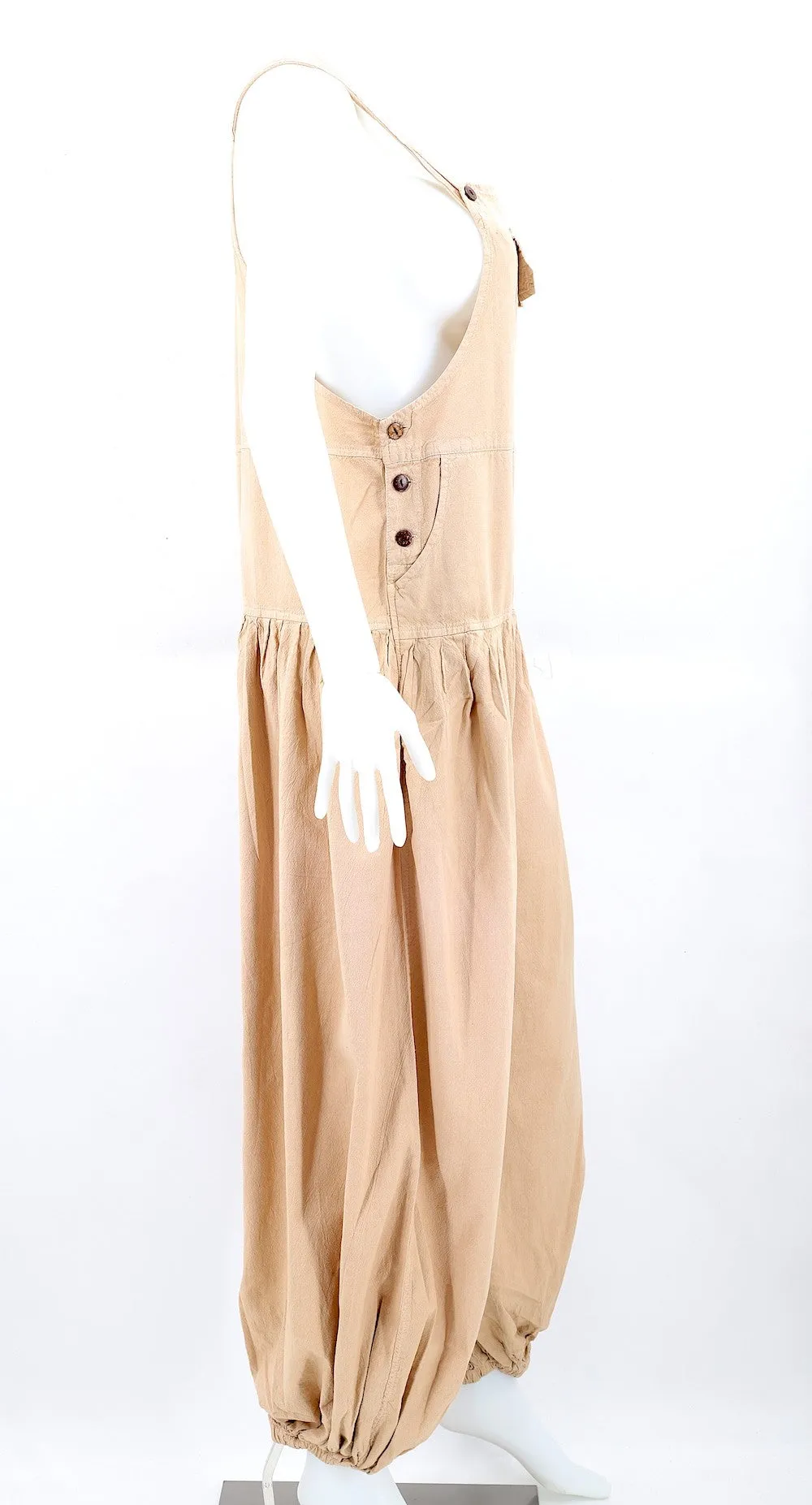 Overalls - Cotton Balloon Leg - Beige