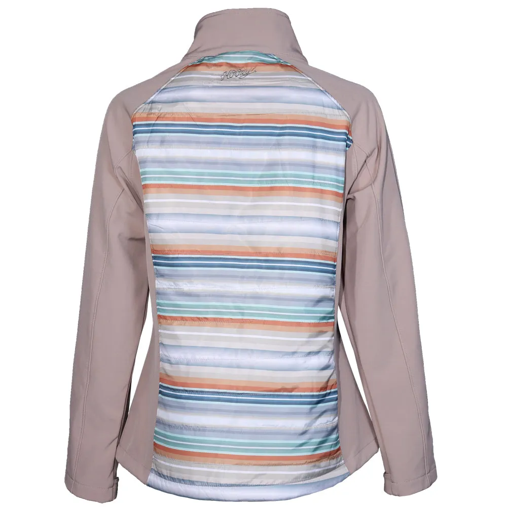 "Ladies SoftShell Jacket" Tan/Serape