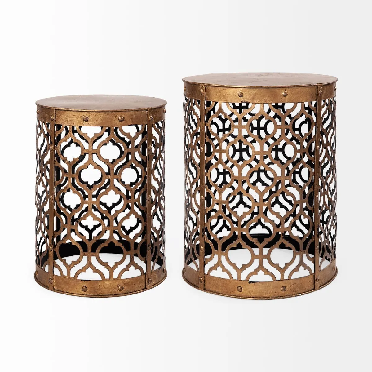 Rudebekia Accent Table Gold Metal