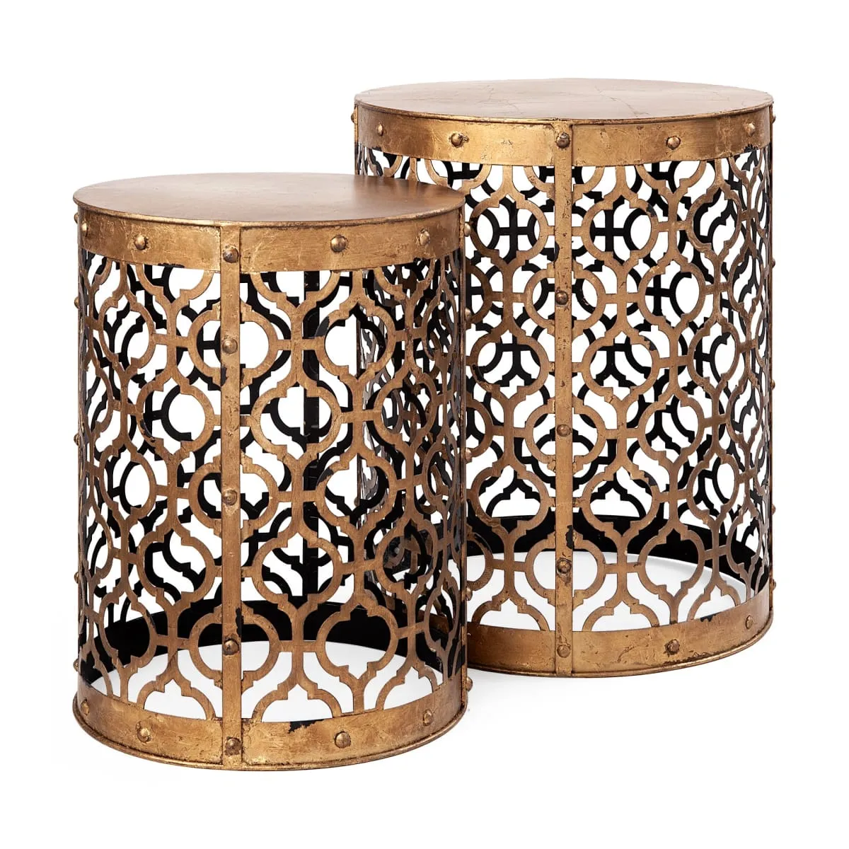 Rudebekia Accent Table Gold Metal