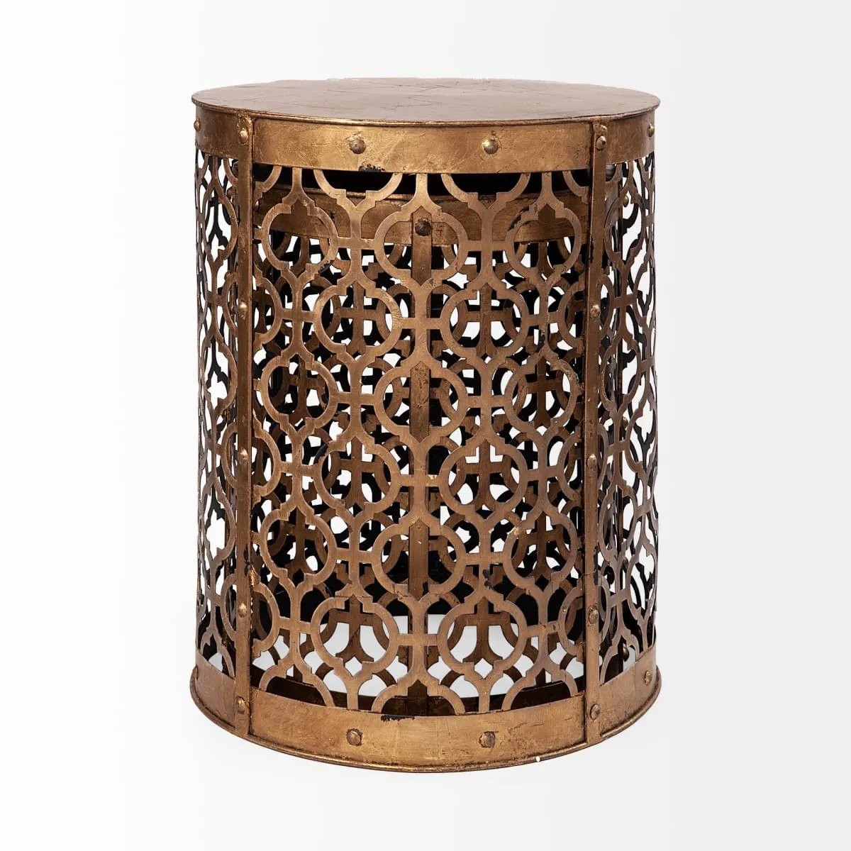 Rudebekia Accent Table Gold Metal