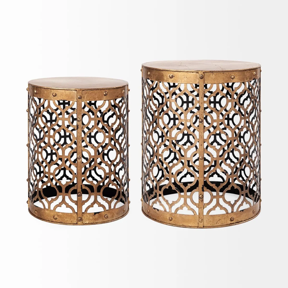 Rudebekia Accent Table Gold Metal