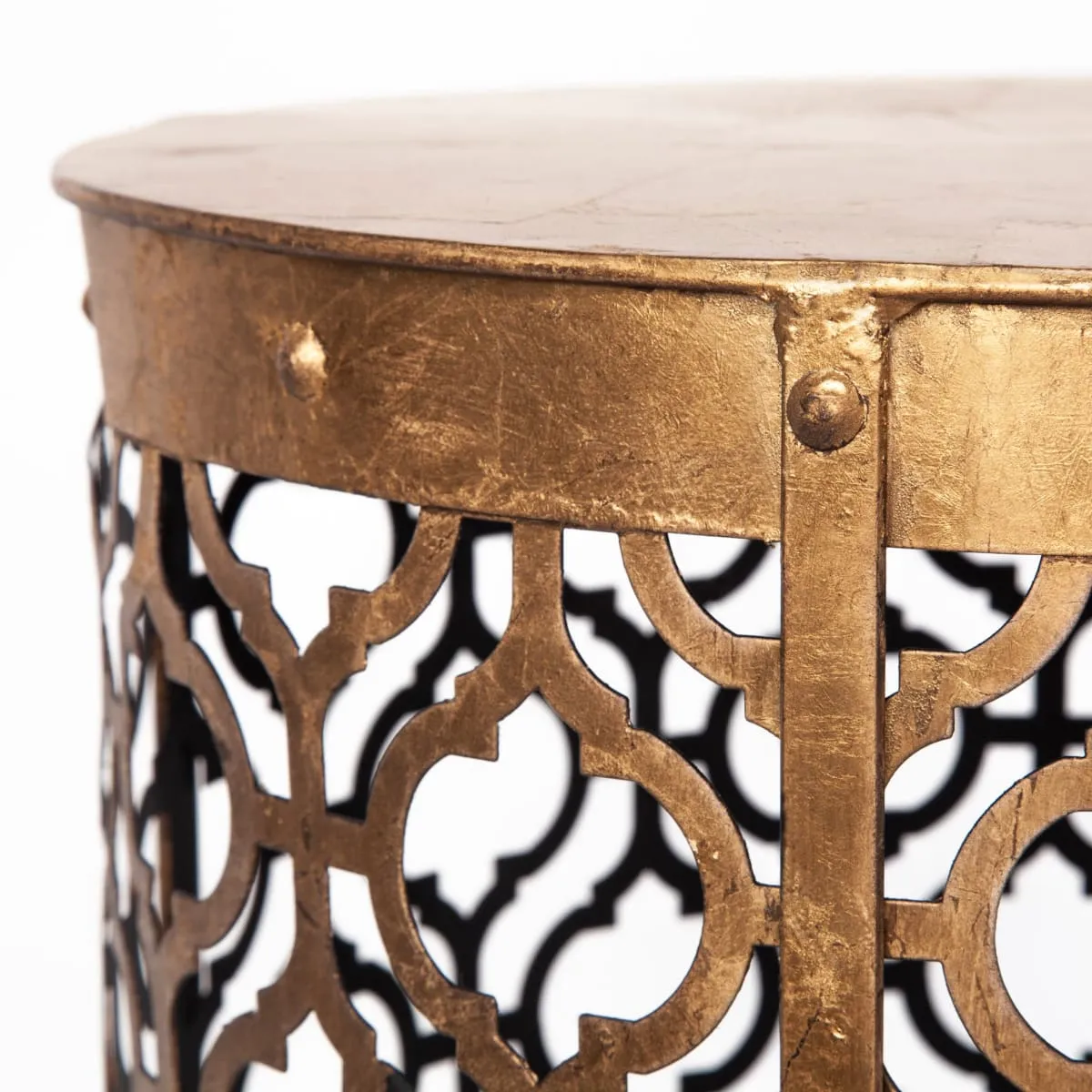 Rudebekia Accent Table Gold Metal