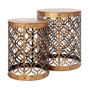 Rudebekia Accent Table Gold Metal