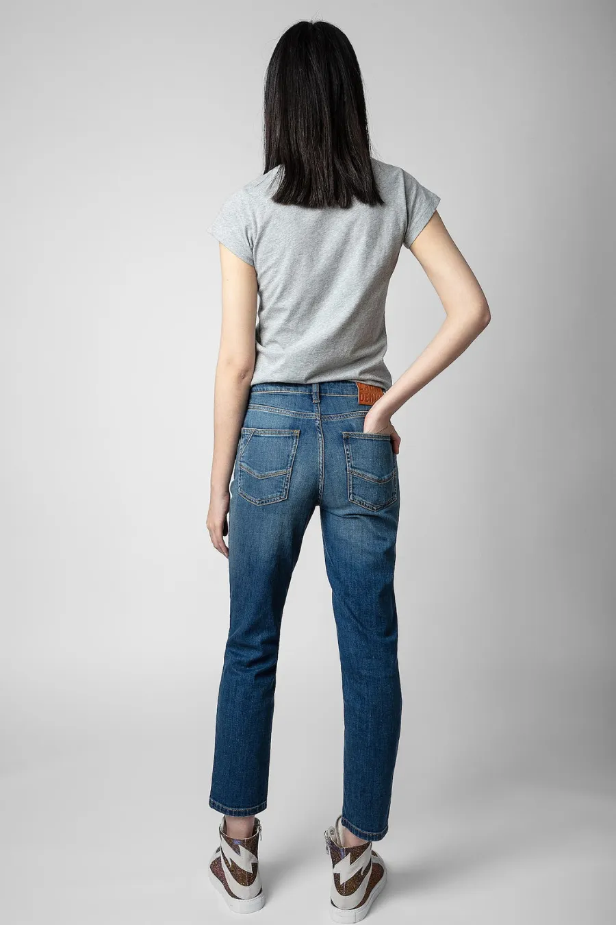 Skinny Heart T-shirt Gris