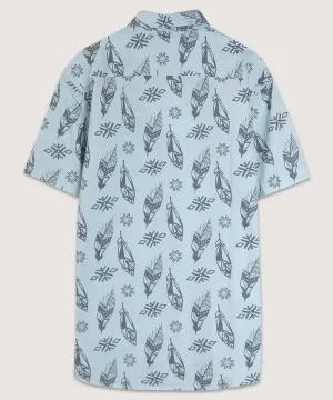 Soft Sea Tribal Feathers Shirt