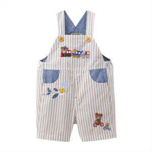 Striped Pucchi Rider Overalls