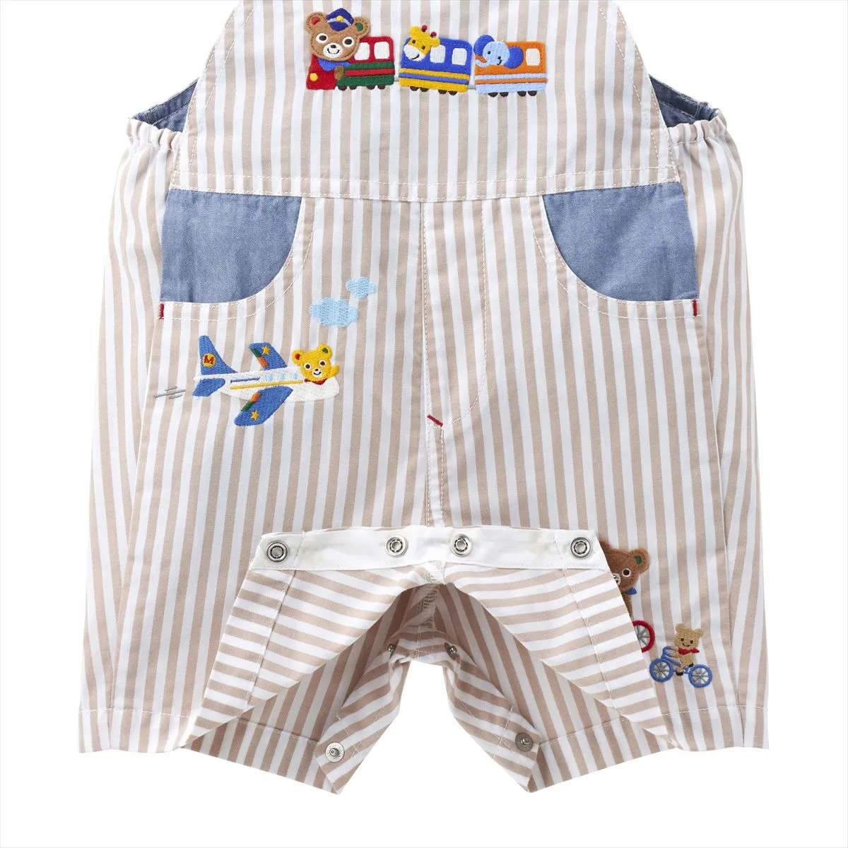 Striped Pucchi Rider Overalls