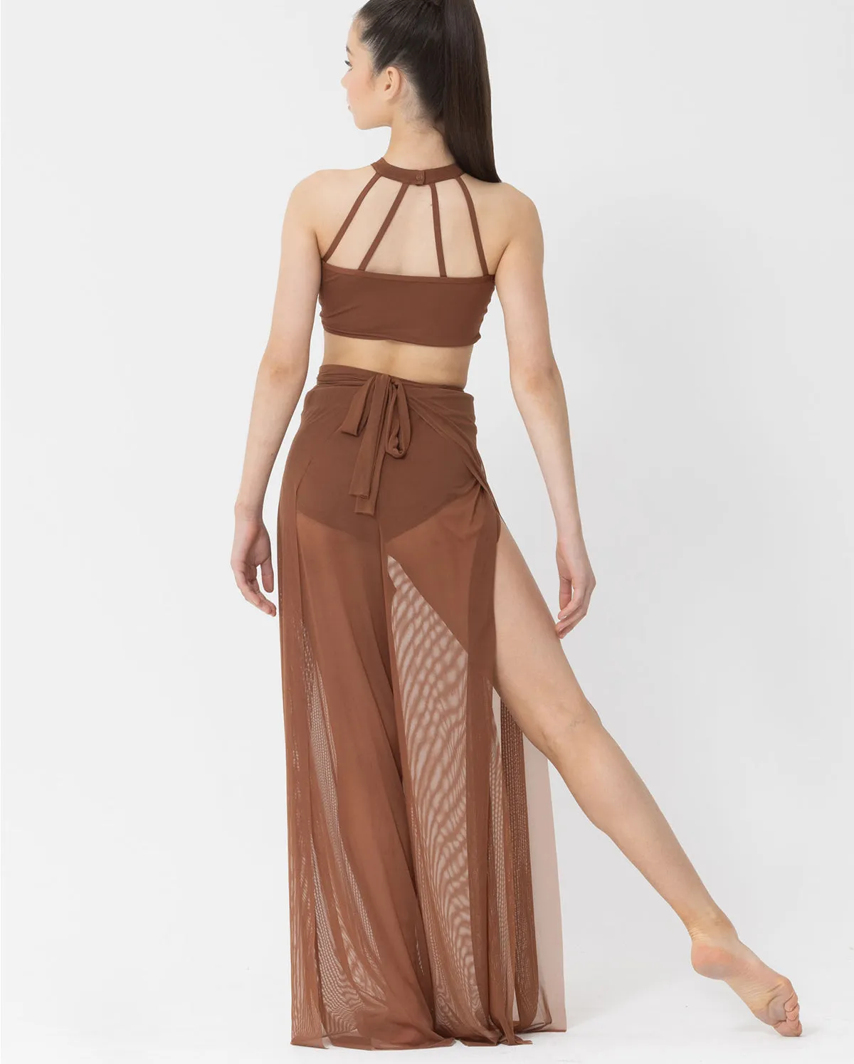 Studio 7, Mesh Wrap Pants, Mocha, Adults, ADMP02