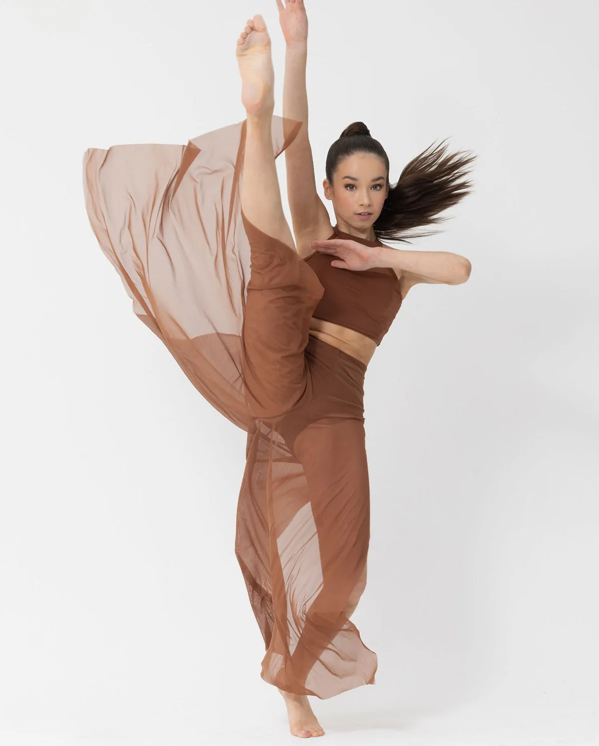 Studio 7, Mesh Wrap Pants, Mocha, Adults, ADMP02