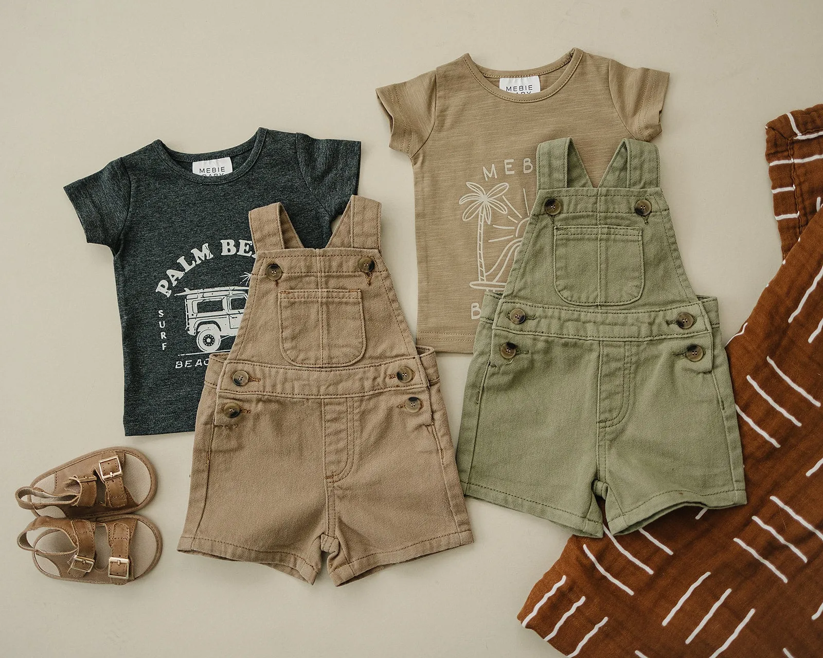 Tan Twill Overalls