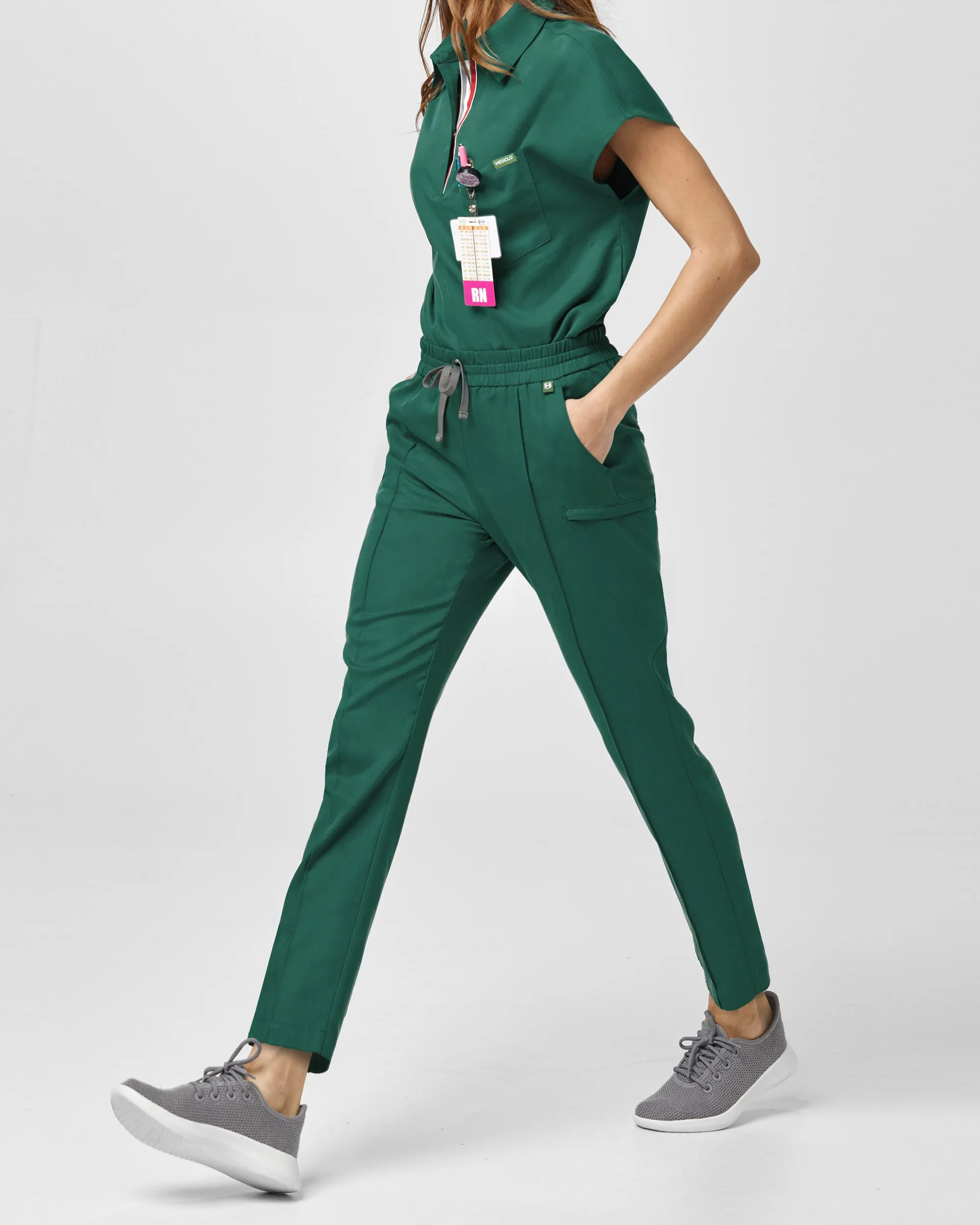 TENCEL™ Sicily‎ ‎ Pintuck Tapered Scrub Pants (Final Sale)